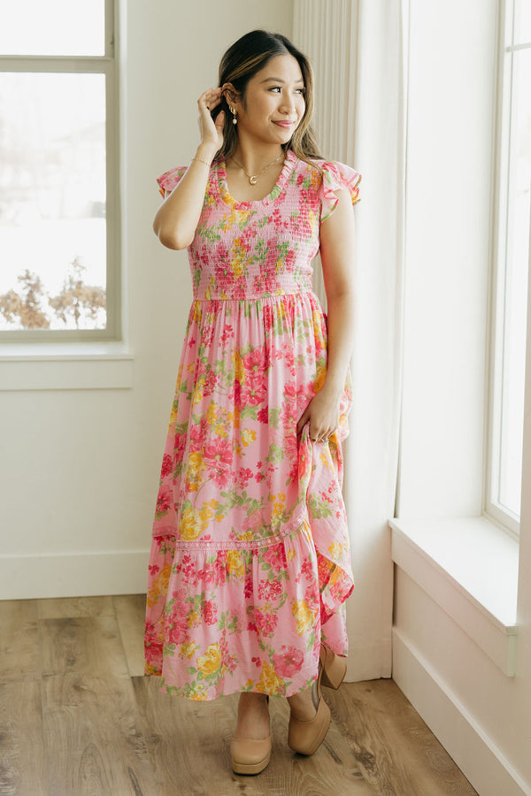 Kiarra Dress-Pink Multi