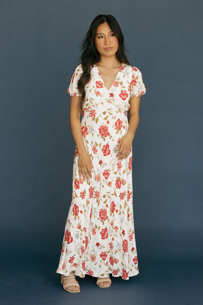 Lana Dress-Ivory Floral
