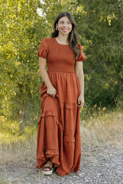 Paige Dress-Rust