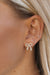 Crystal Bow Earrings-Gold