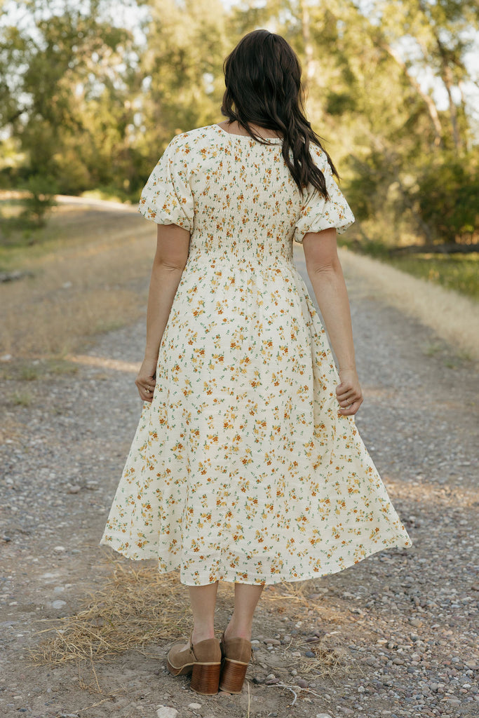 Allison Dress-Cream Floral – Love Olive Co