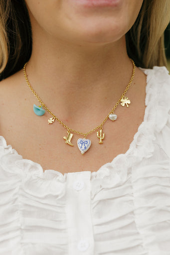 Wild West Charm Necklace-14K Gold Dipped