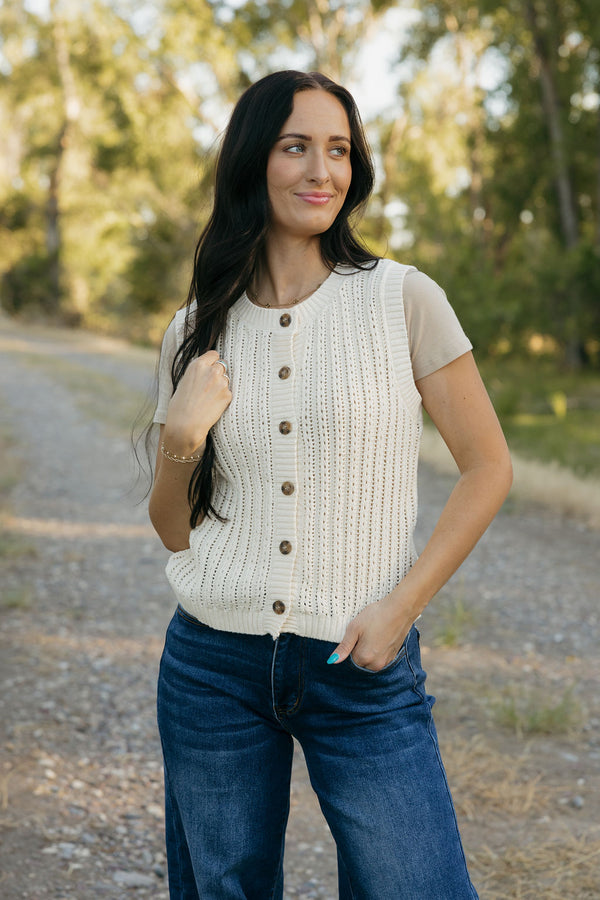 Eden Sweater Vest-Oatmeal