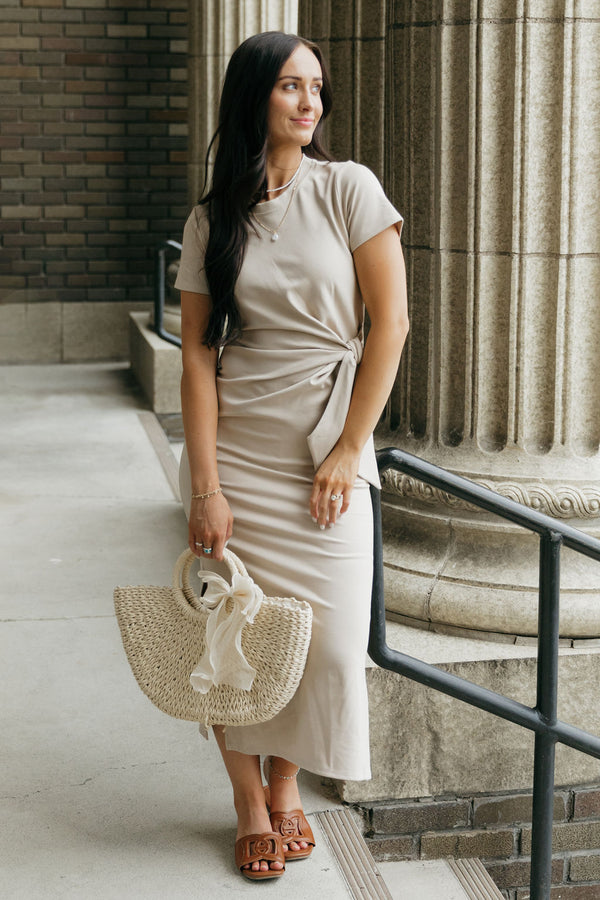 Andria Dress-Taupe