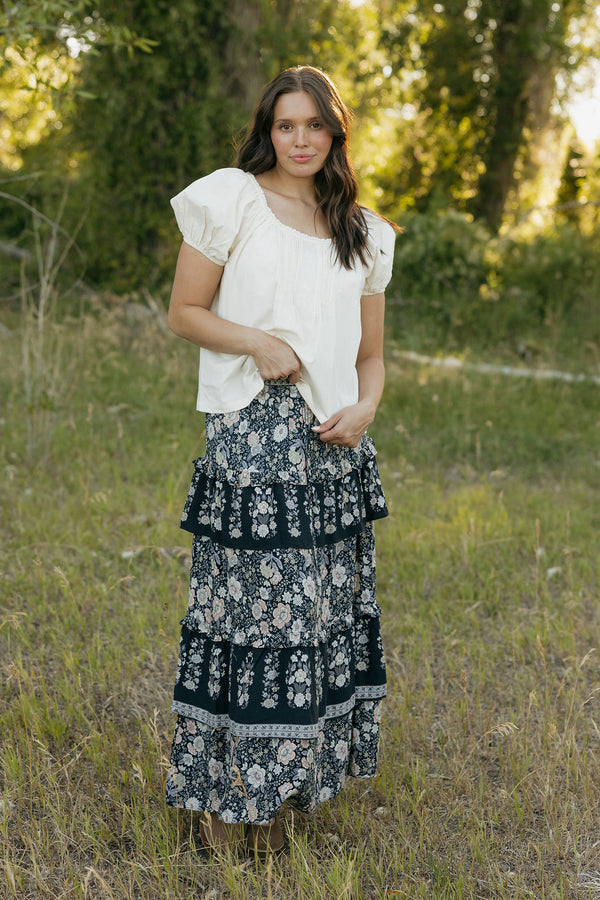 Roseville Skirt-Black Multi