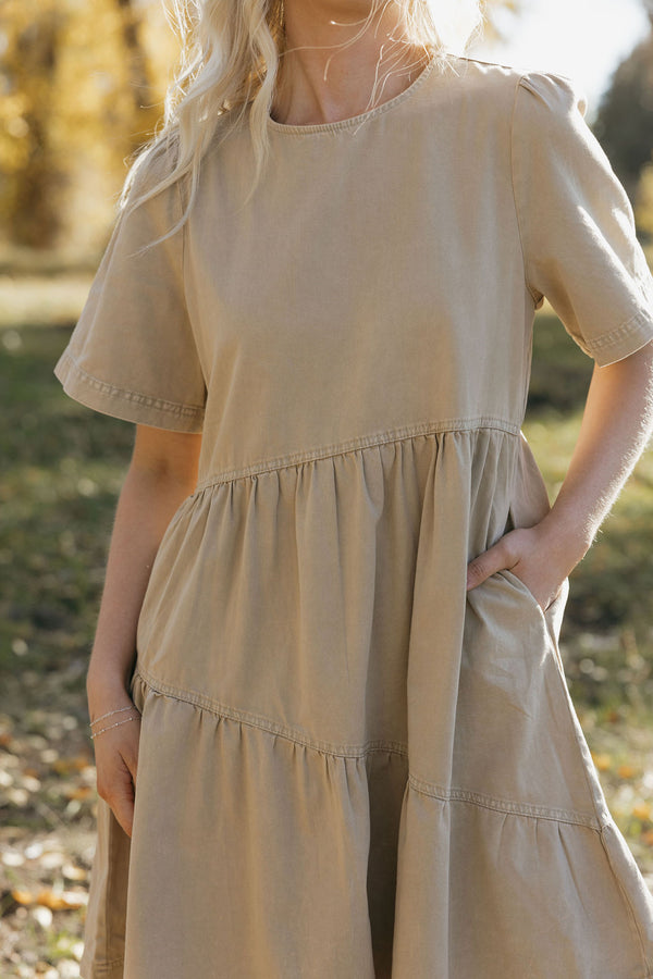 Drew Dress-Khaki