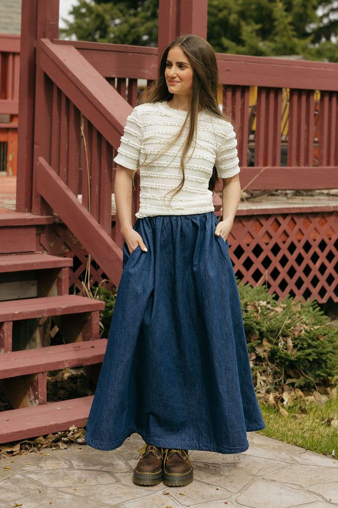 Mckenna Skirt-Blue Denim