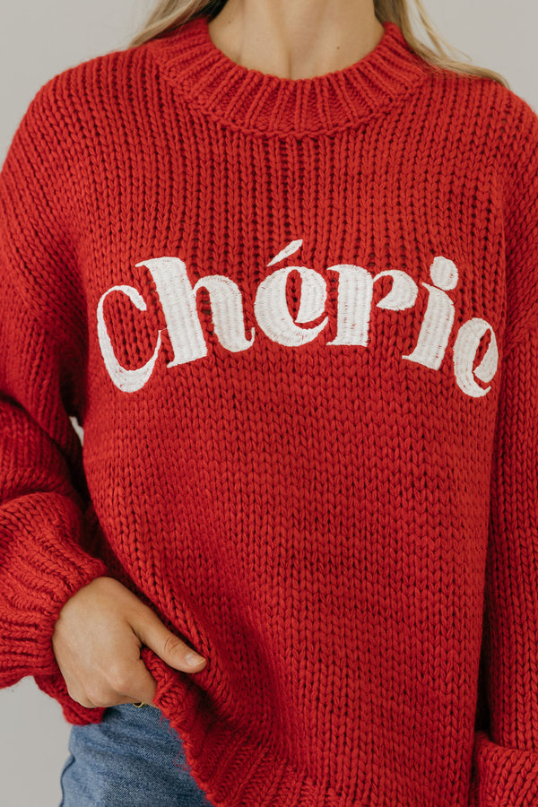 Cherie Sweater-Red