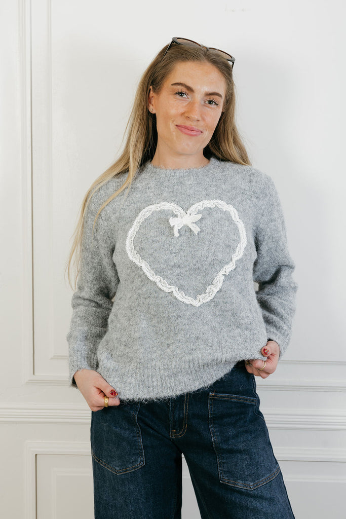 Be Mine Sweater-Grey