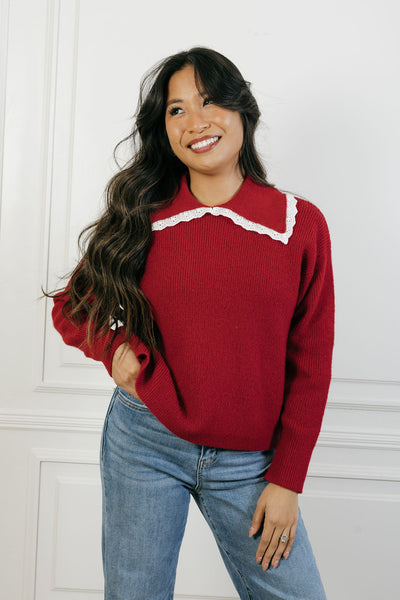 Brandie Sweater-Red