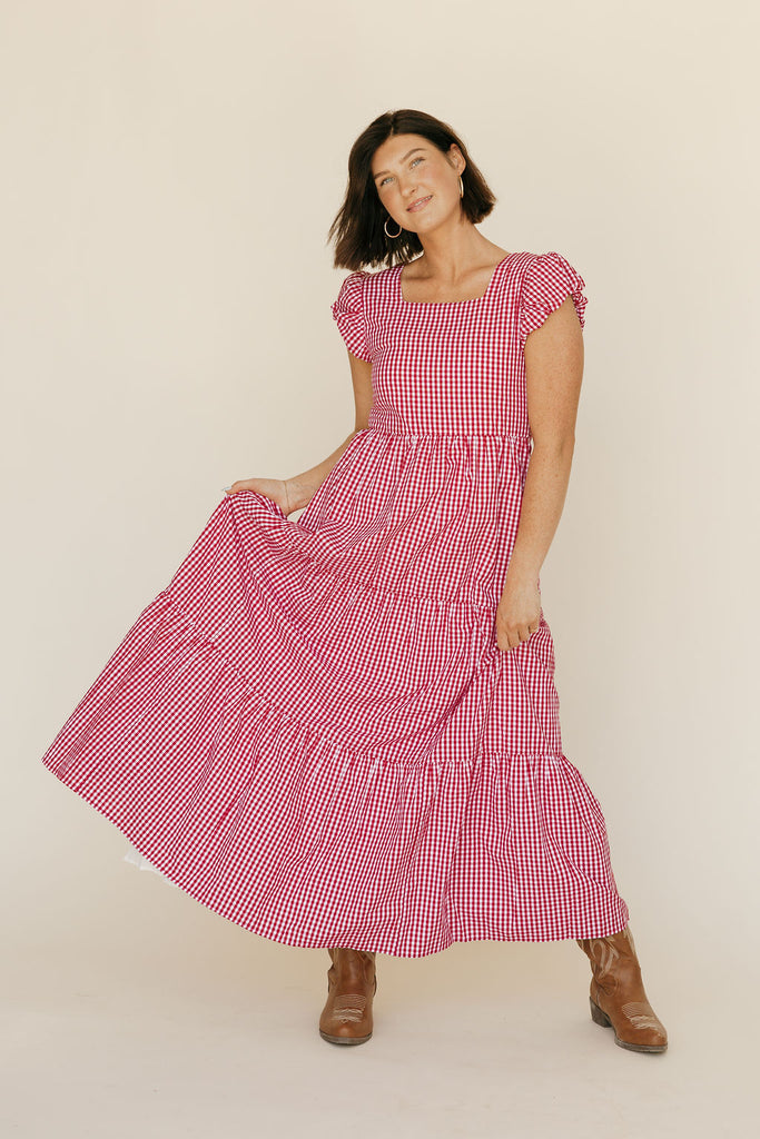 Roxie Dress-Red Gingham