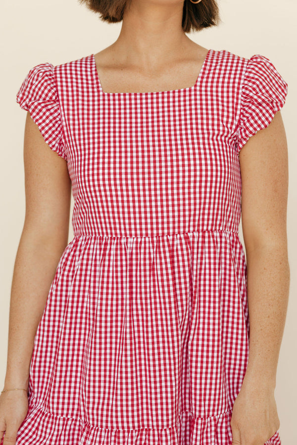 Roxie Dress-Red Gingham