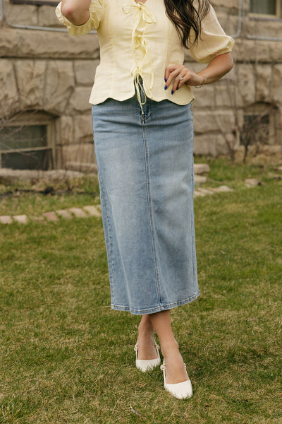Miley Denim Skirt-Blue