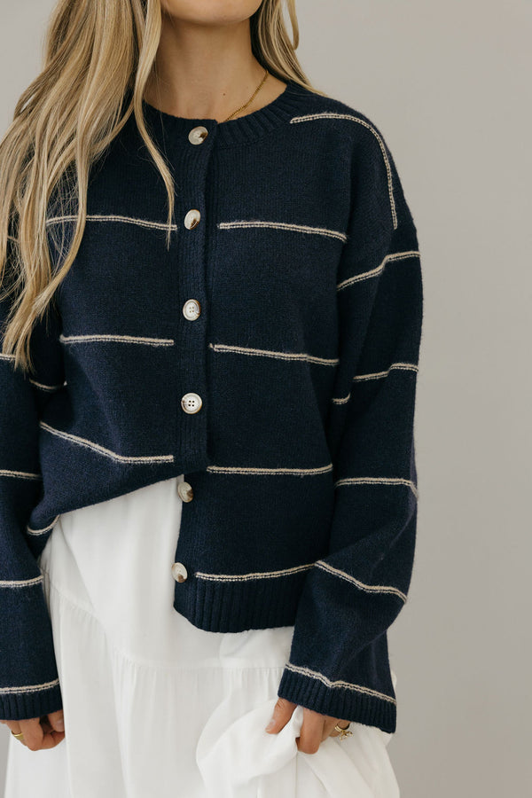 Brett Cardigan-Navy Multi