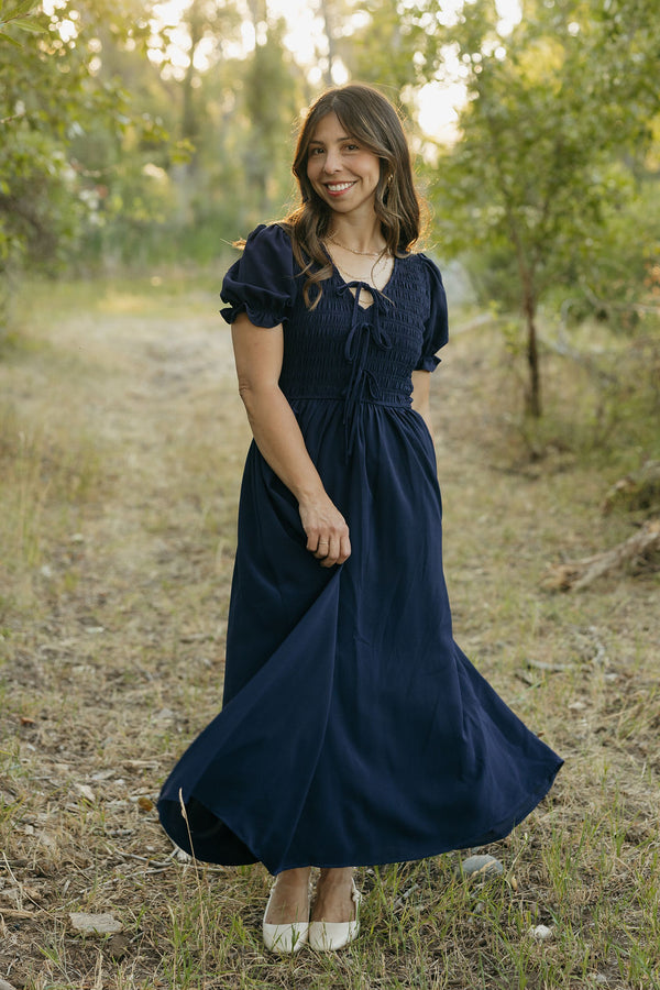 Lyra Dress-Navy