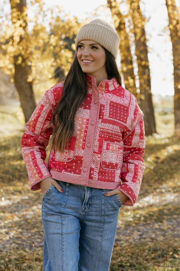 Julie Jacket-Red Bandana