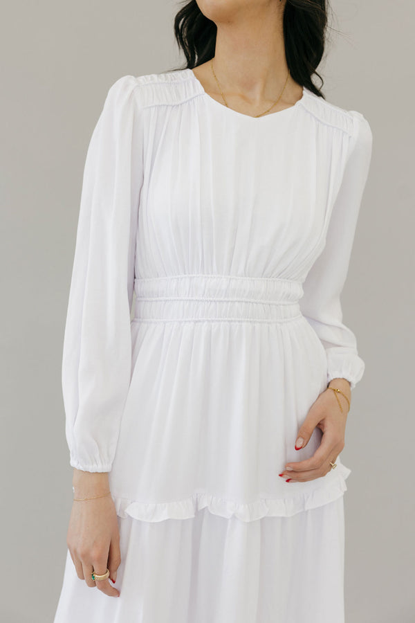 Calabran Dress-White