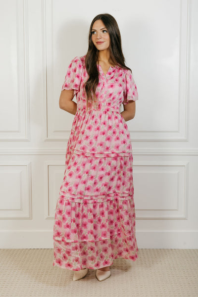 Caribbean Dress-Pink Floral