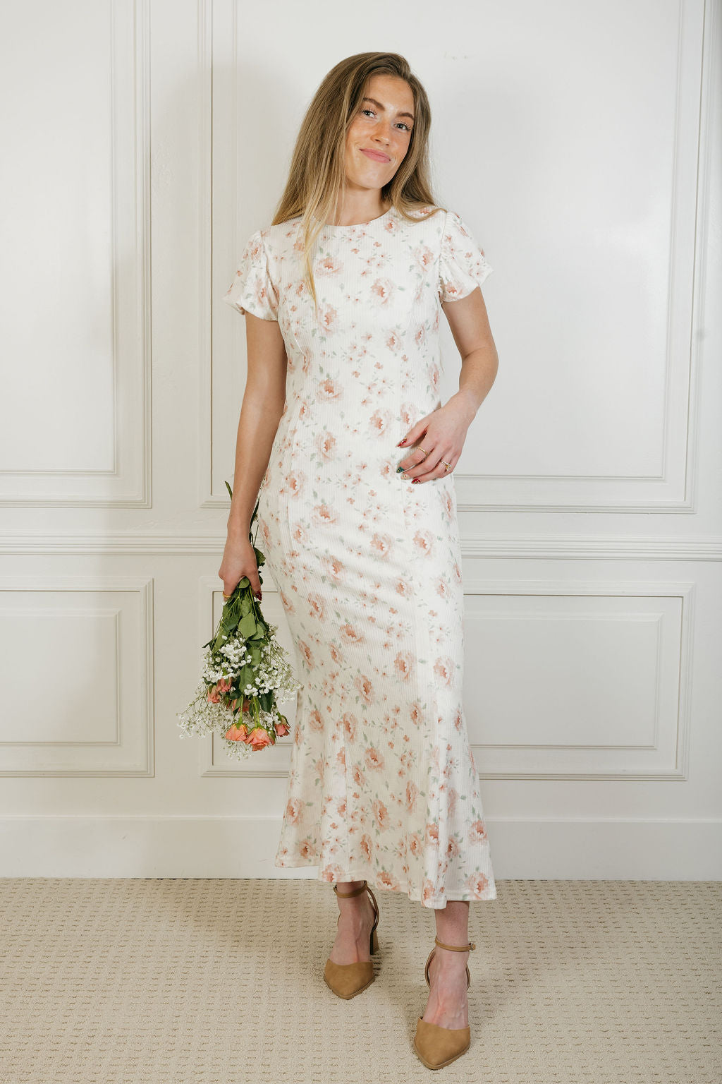 Rosetta Dress-Cream Floral – Love Olive Co