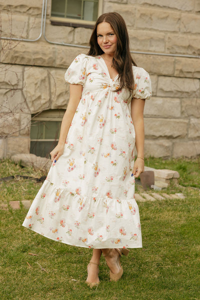 Marla Dress-Cream Floral