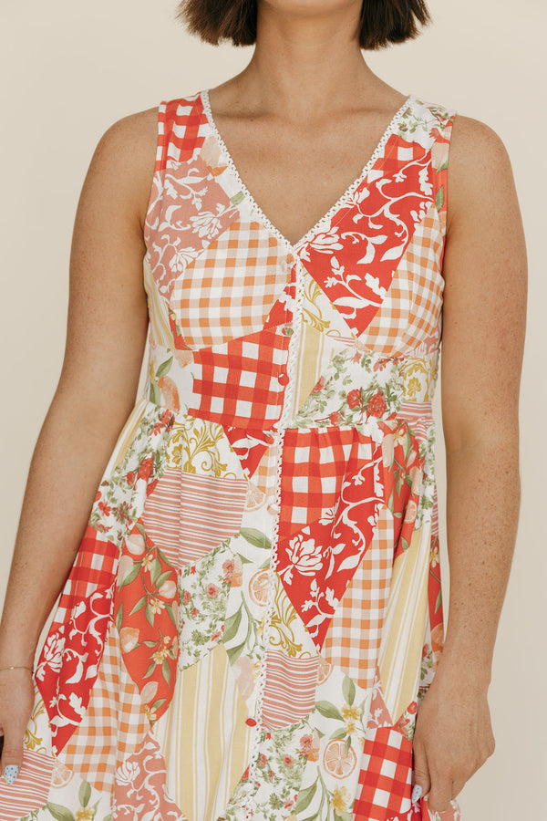 Mitsy Dress-Patchwork Multi