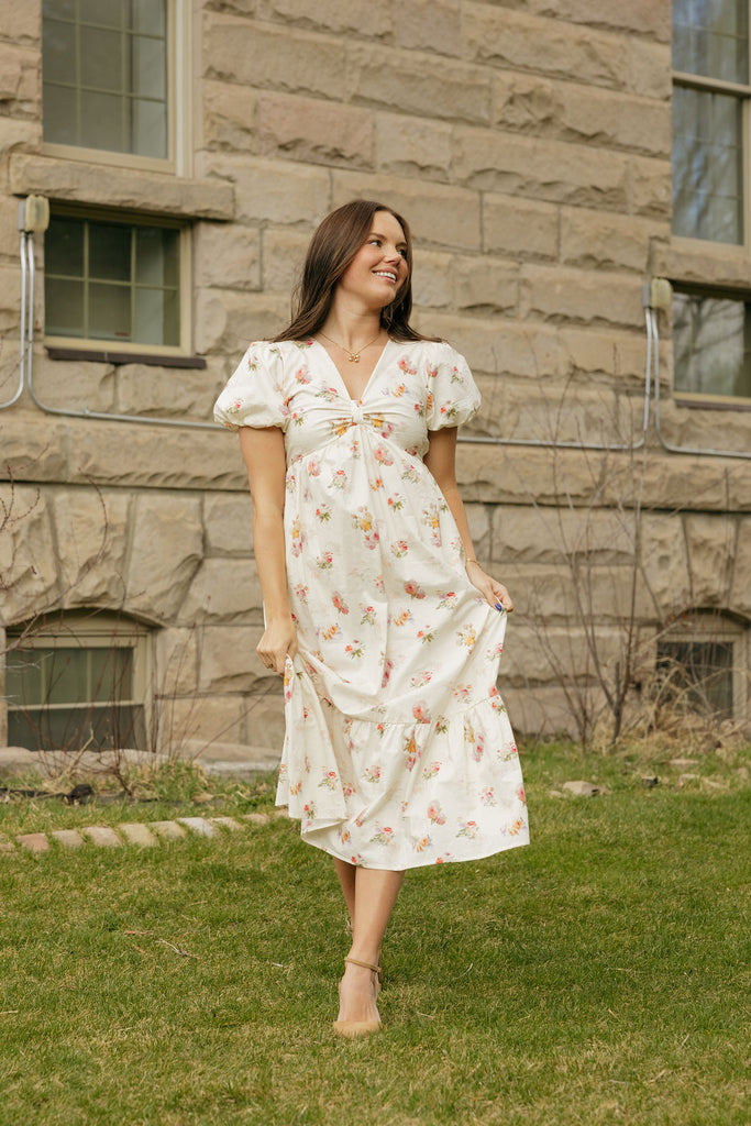 Marla Dress-Cream Floral – Love Olive Co