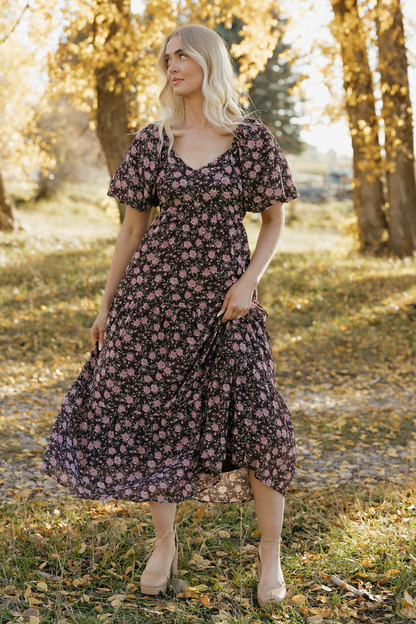 Velora Dress-Brown Multi