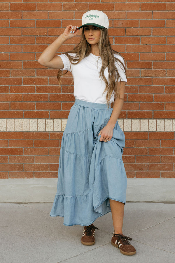 Taya Skirt-Light Denim