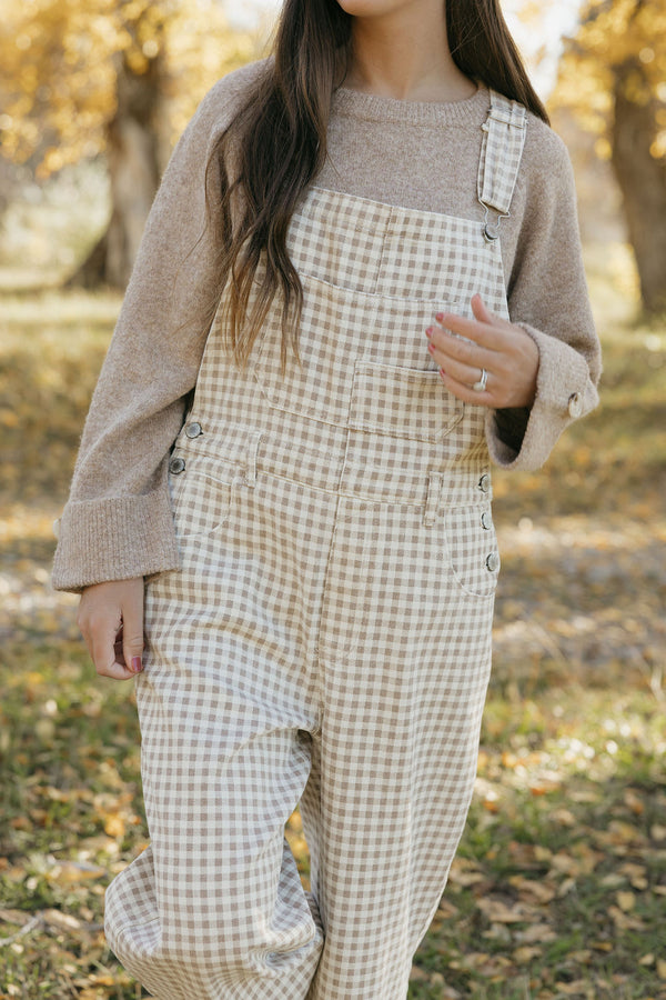 Nell Overalls-Taupe