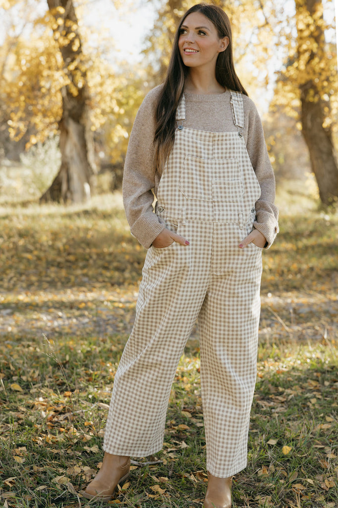 Nell Overalls-Taupe