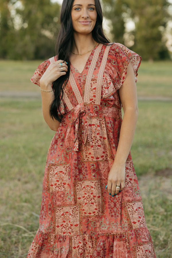 Aisling Dress-Pink Multi