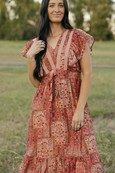 Aisling Dress-Pink Multi