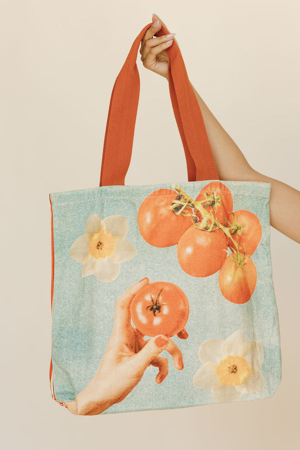 Tomatoes Tote Bag-Red