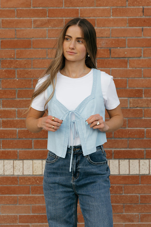 Luana Vest-Light Blue