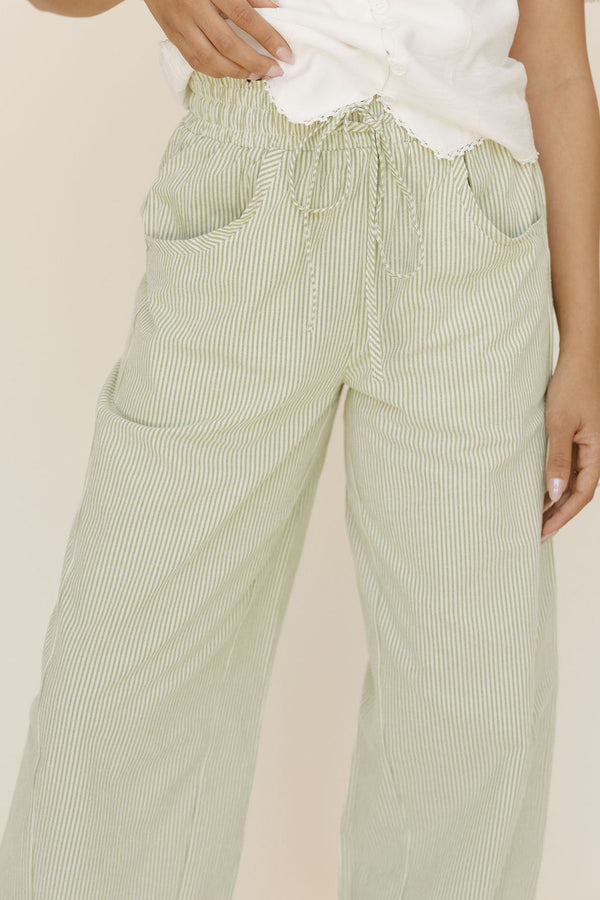 Kelly Pants-Green Stripe
