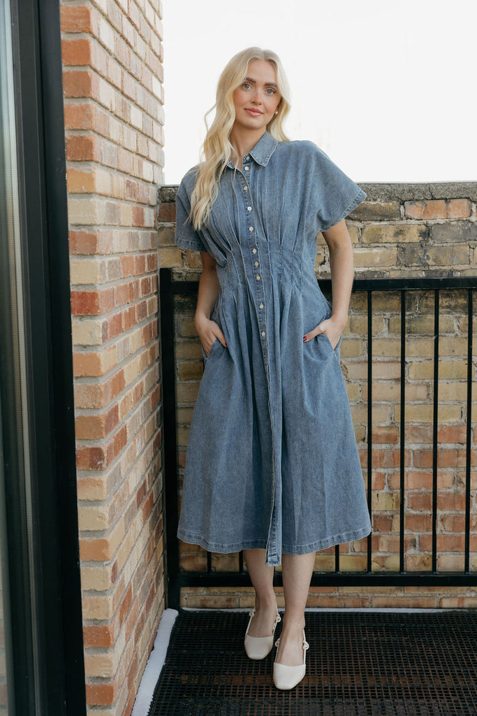 Linda Dress-Washed Denim