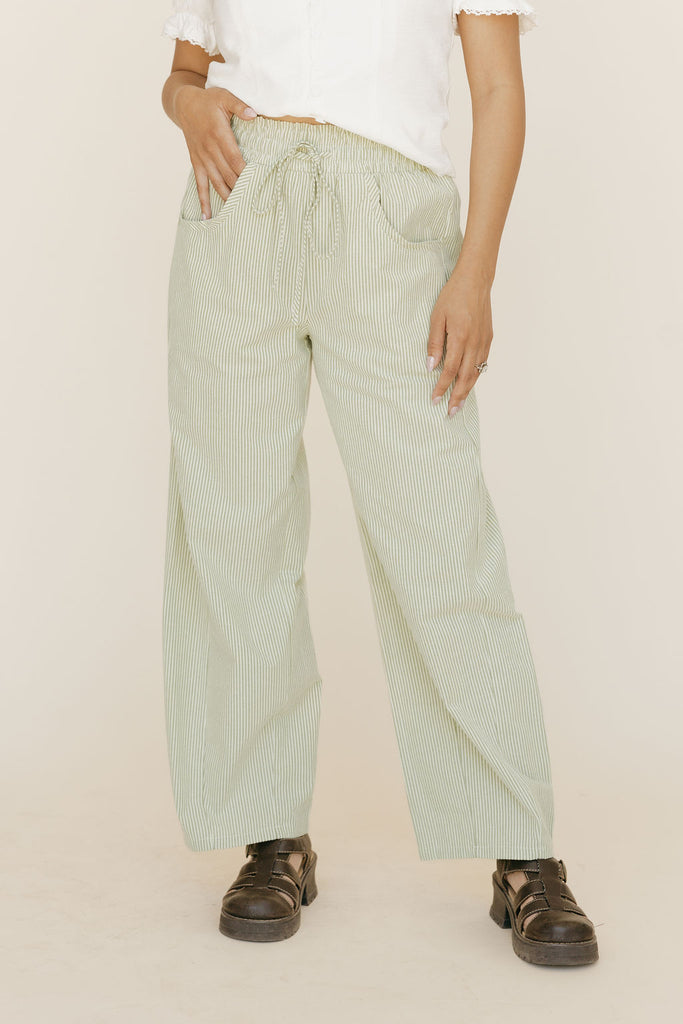 Kelly Pants-Green Stripe