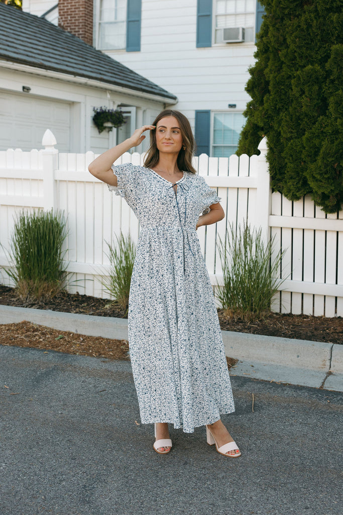 Madeline Dress-Ivory/Navy