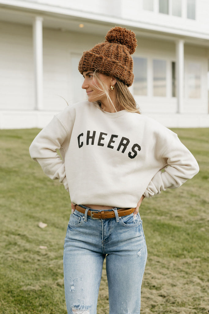 Cheers Pullover-Heather Dust