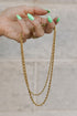 Collar de cadena de cuerda-oro