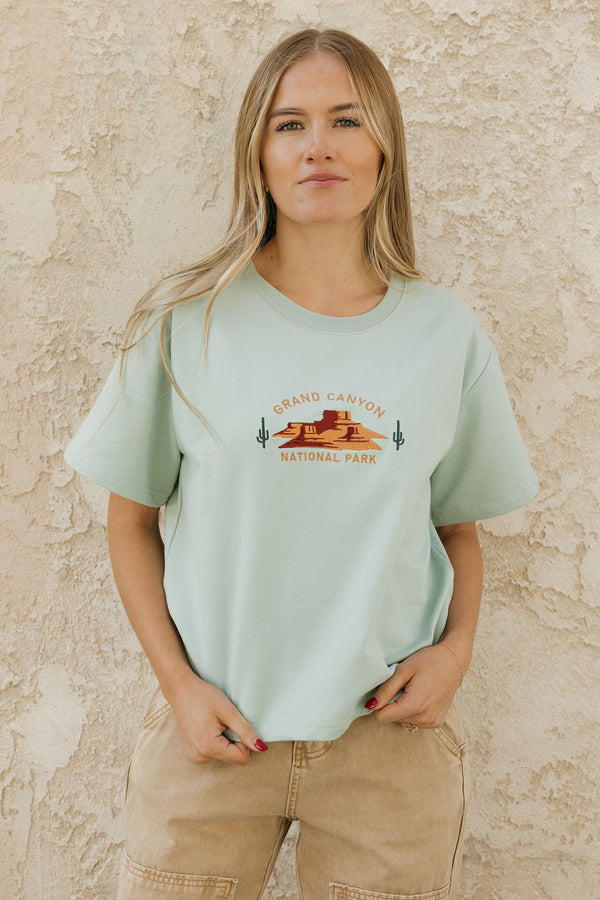 Grand Canyon Park Tee-Mist Green