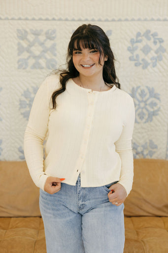 Christine Cardigan-Butter Yellow