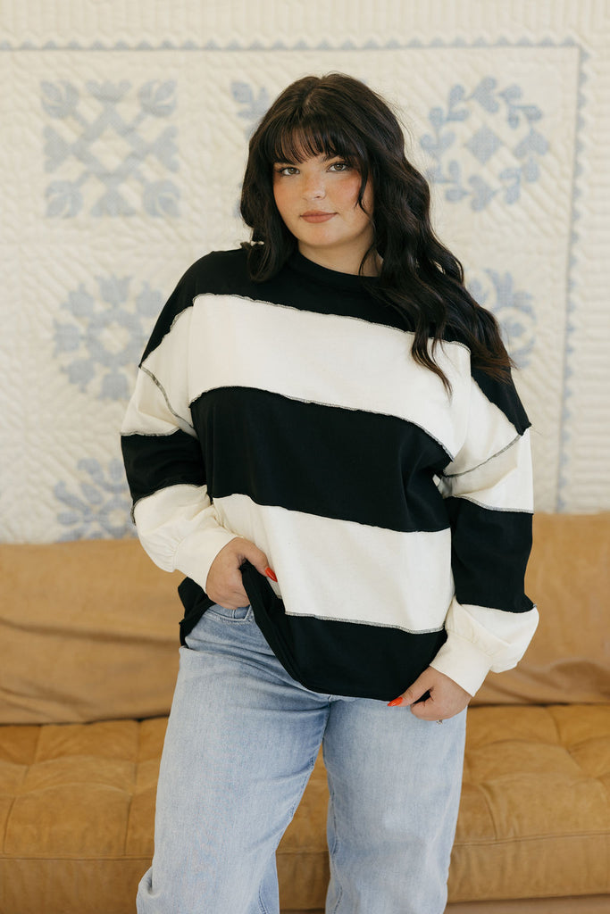 Tyra Top-Cream/Black