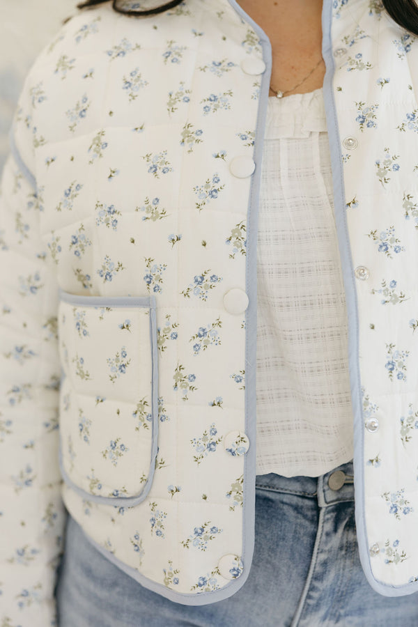 Sami Quilted Jacket-Ivory