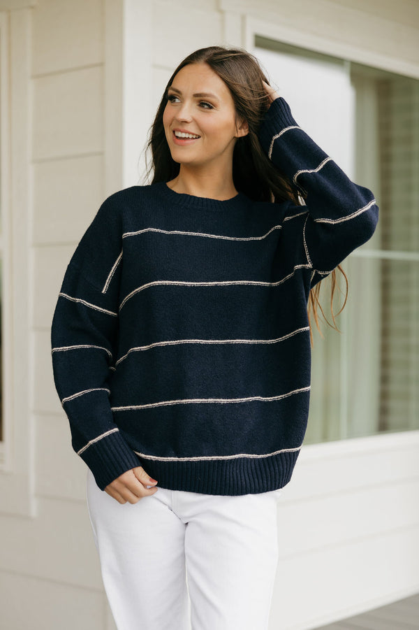 Janie Sweater-Navy