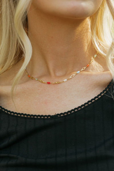 Atlas Necklace-Gold Multi