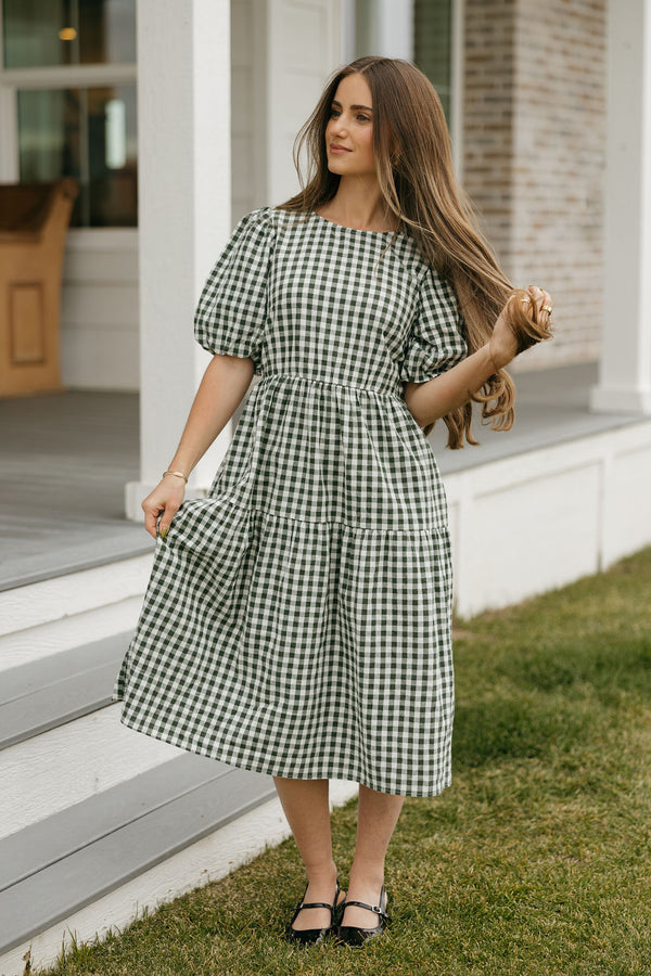 Harley Dress-Forest Gingham