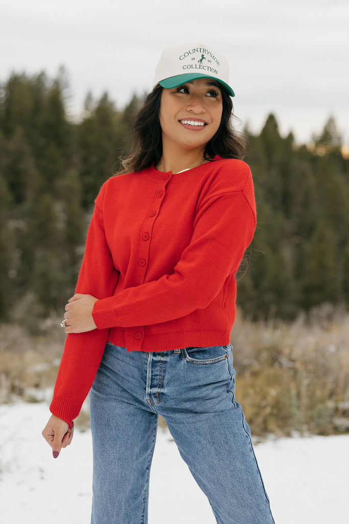 Gia Cardigan-Red