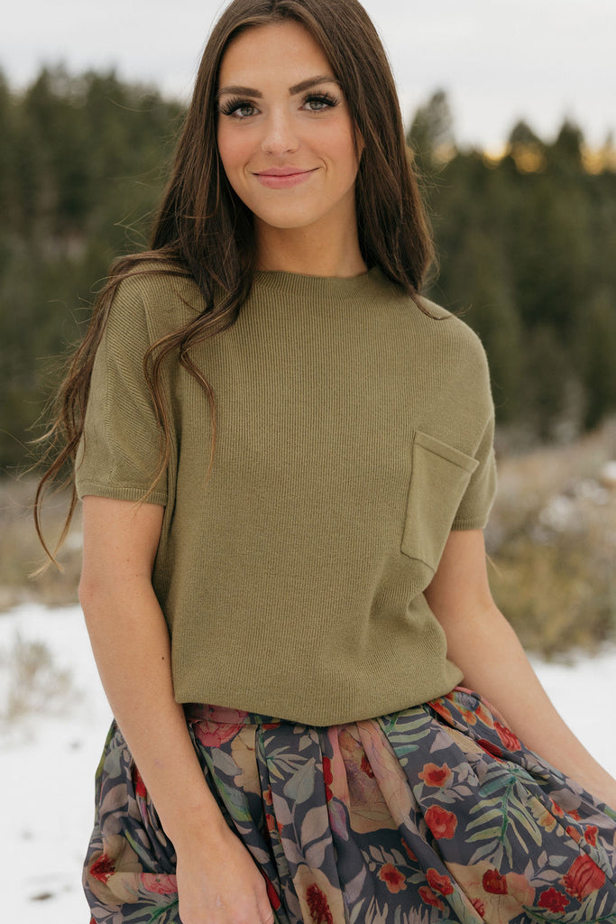 Mason Top-Olive