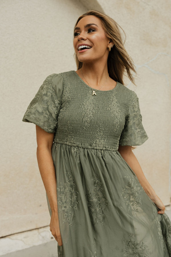 Alexandria Dress-Deep Sage